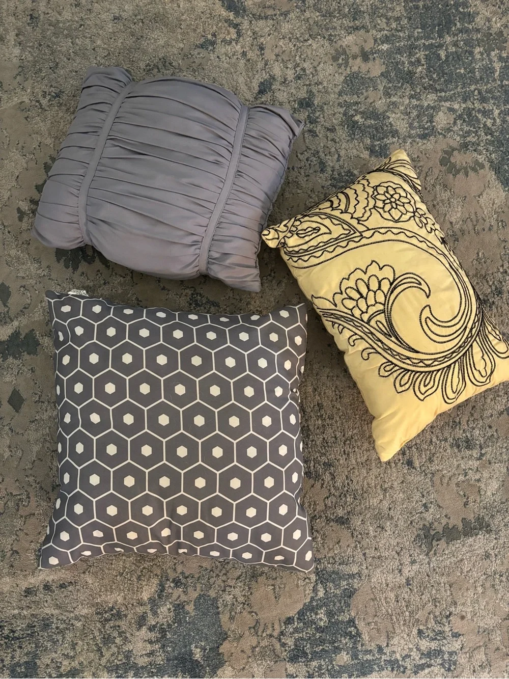 Gray and Yellow Decorative Throw Pillows - Neutral Home Accents
